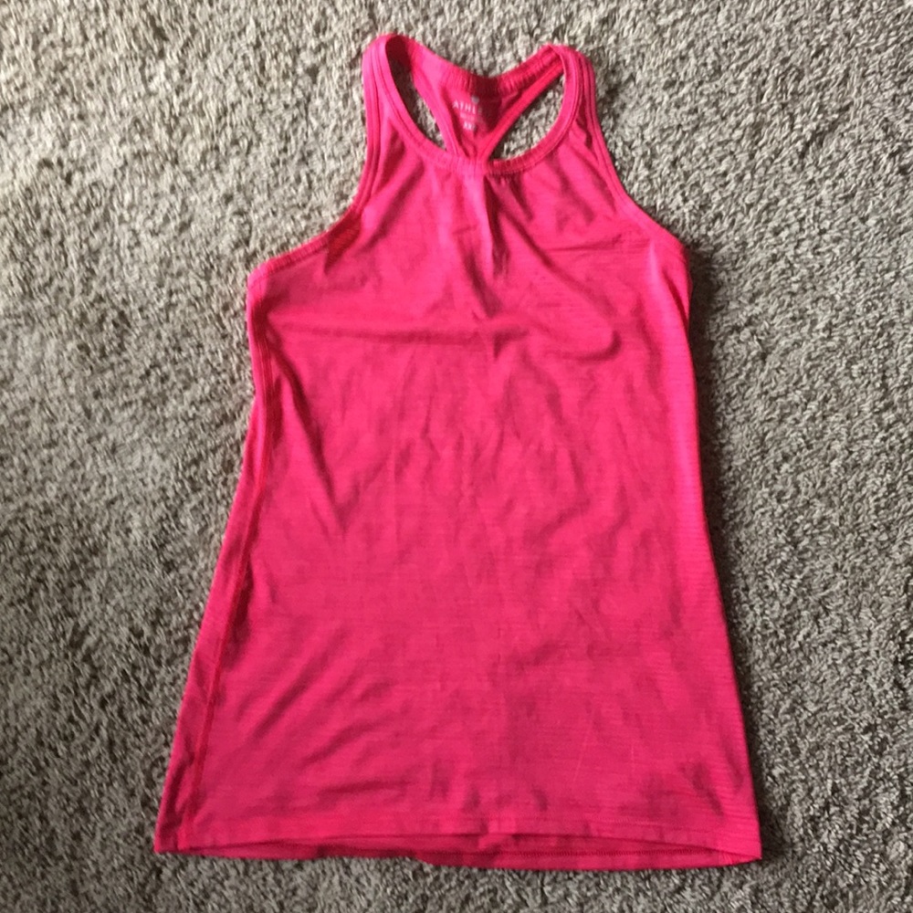 Athleta High Neck Striped Chi Workout Tank